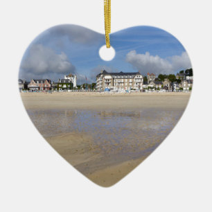 Beach of Saint-Cast-le-Guildo in France Ceramic Tree Decoration