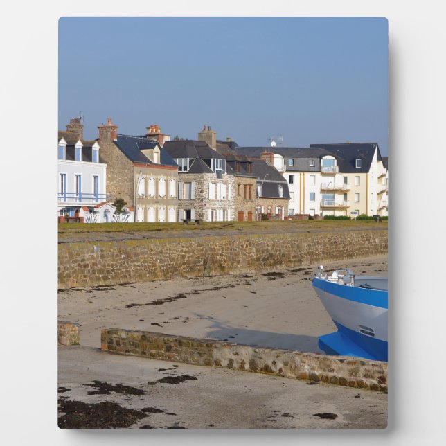 Beach of Saint-Vaast-la-Hougue in France Plaque (Front)