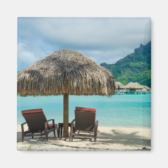 Beach on Bora Bora magnet (Front)