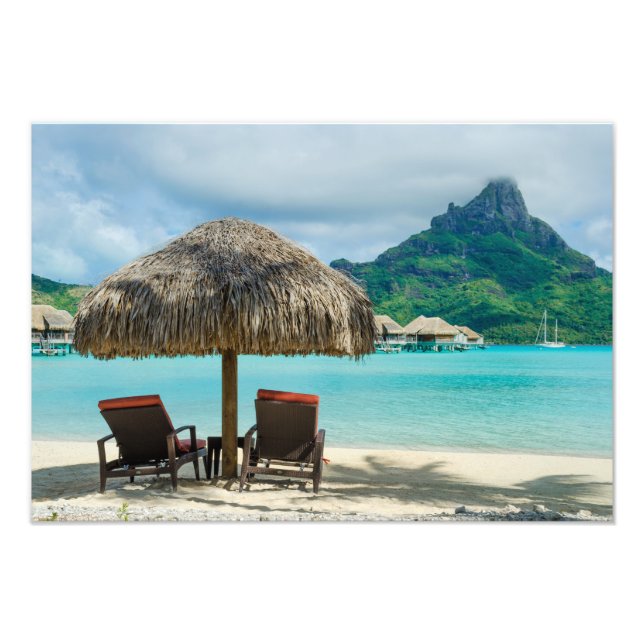 Beach on Bora Bora photo print (Front)