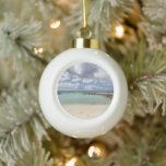 Beach on De Palm Island - Aruba Ceramic Ball Christmas Ornament<br><div class="desc">De Palm Island is Aruba's only all-inclusive destination. Whether you are a family looking for a day of fun and adventure together or a couple seeking to escape the hustle and bustle of the busy beach area for some relaxation and pampering,  this island offers something for everyone!</div>