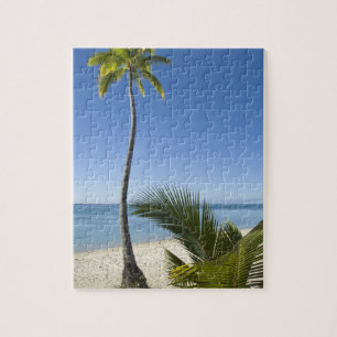 Beach on mainland Aitutaki, Cook Islands Jigsaw Puzzle