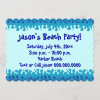 Beach or Pool Party Invitation
