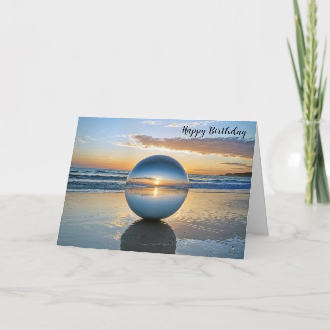  Beach Orb Reflection For Birthday Card (Front)