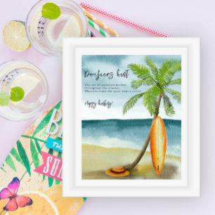 Beach - Pacifier hunt game baby shower Poster