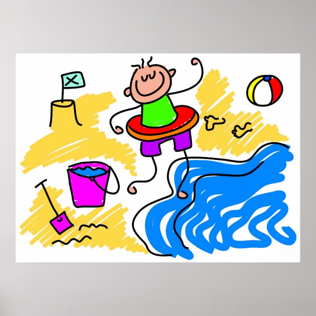 Beach Paddle Poster (Front)