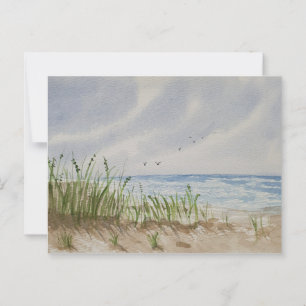 Beach painting  postcard
