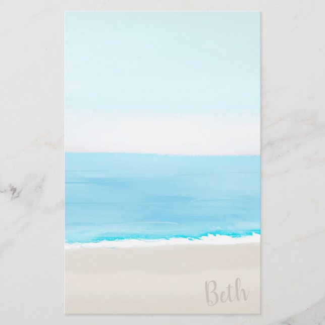 Beach Painting Stationery (Front)