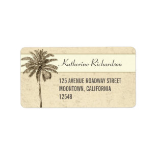 beach palm tree address labels