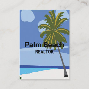 Beach Palm Tree Realtor Beach Business Card