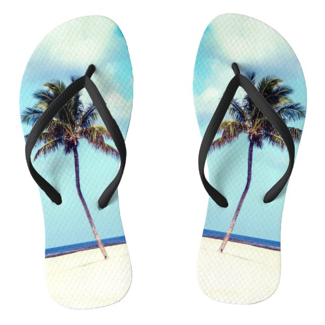 Beach Palm Tree Thongs (Footbed)