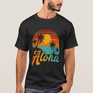 Beach Palm Trees Aloha Hawaii Family Vacation T-Shirt
