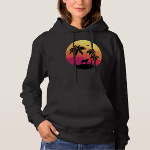 Beach Palm Trees And Rottweiler Hoodie