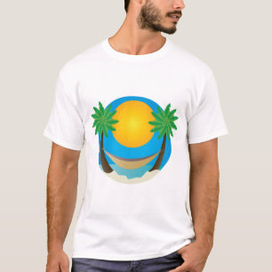 Beach Palm Trees Hammock T-Shirt