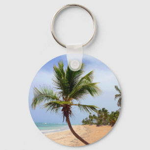 Beach Palm Trees Key Ring