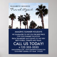 Beach Palm Trees, Travel Agent Advertising