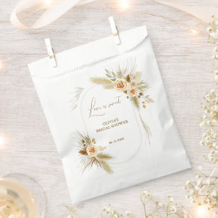 Beach pampas grass love is sweet take a treat favour bag