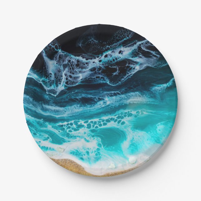 Beach  paper plate (Front)