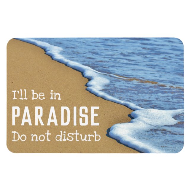 Beach Paradise, Do Not Disturb Magnet (Horizontal)