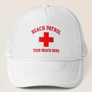Beach Parol Lifeguard Personalise Trucker Hat