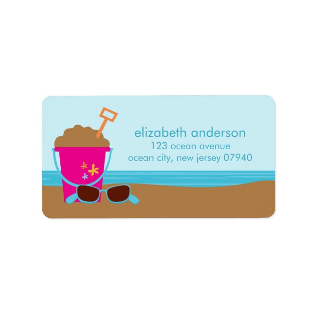Beach Party Address Labels (Front)