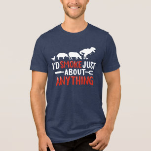 Beach Party BBQ Dad Funny Gag Custom Tri-Blend Shirt