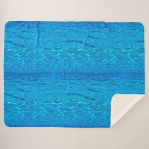 Beach party blues sun ocean water pool pop colour sherpa blanket