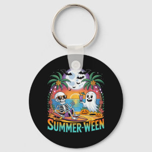 Beach Party Halloween Vibes Summerween Skeleton Gh Key Ring