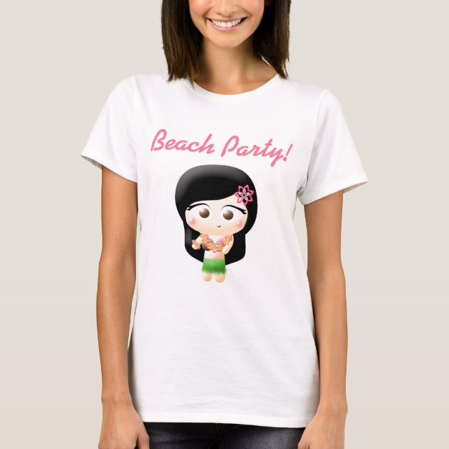 Beach Party Hula Girl T-shirt (Front)