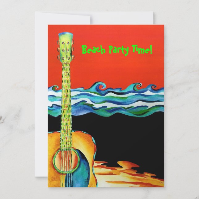 Beach Party Invitation (Front)