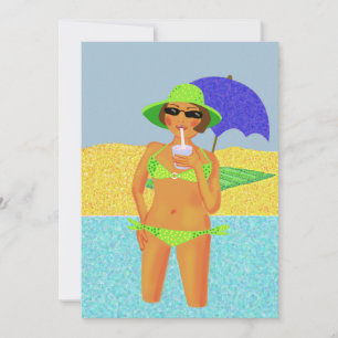Beach party invitation
