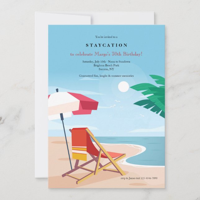 Beach Party Invitation (Front)