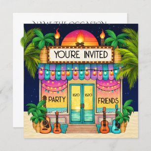 BEACH PARTY  INVITATION