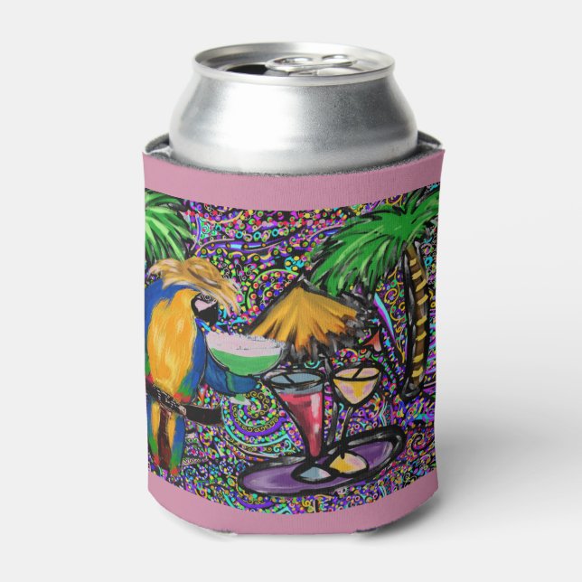 Beach Party Parrot Can Cooler (Can Front)