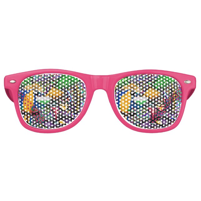 Beach Party Parrot Retro Sunglasses (Front)