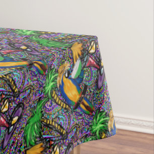 Beach Party Parrot Tablecloth
