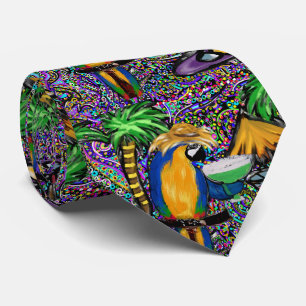 Beach Party Parrot Tie