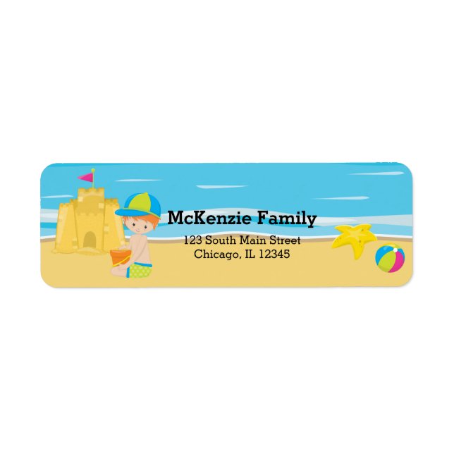 Beach party return address label (Front)