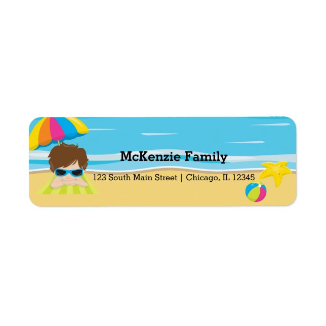 Beach party return address label (Front)