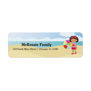 Beach Party Return Address Label