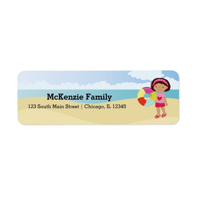 Beach Party Return Address Label (Front)