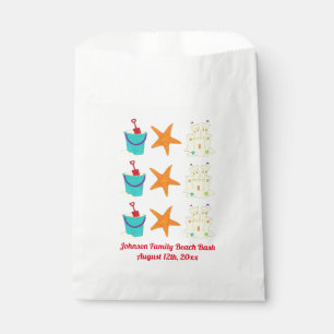 Beach Party Sandcastle Starfish Sand Bucket Favour Bag