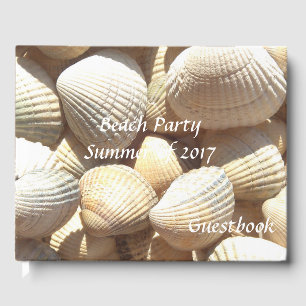 Beach Party Summer of 2017 Tropical Sea Shells Guest Book