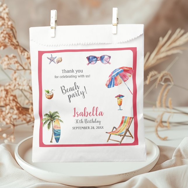 Beach Party Tropical Summer Favour Bag (Creator Uploaded)