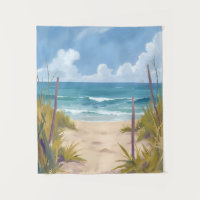 Beach Path | Ocean Watercolor Coastal Painted