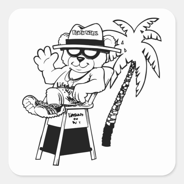 Beach Patrol Sticker Set (Front)