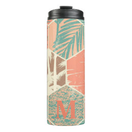 Beach Pattern Monogram  Thermal Tumbler