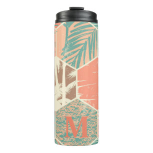 Beach Pattern Monogram  Thermal Tumbler