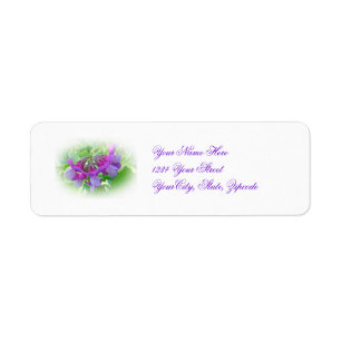 Beach Pea - Lathyrus japonicus - Wildflower Return Address Label