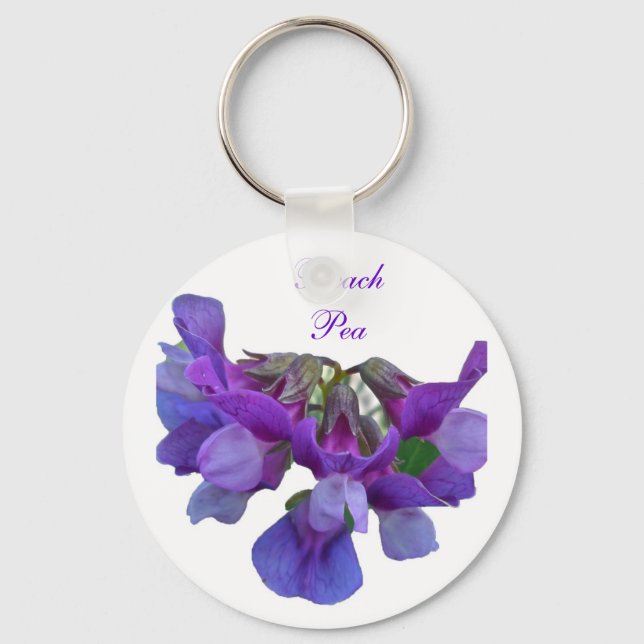 Beach Pea (Lathyrus maritimus) Coordinating Items Key Ring (Front)